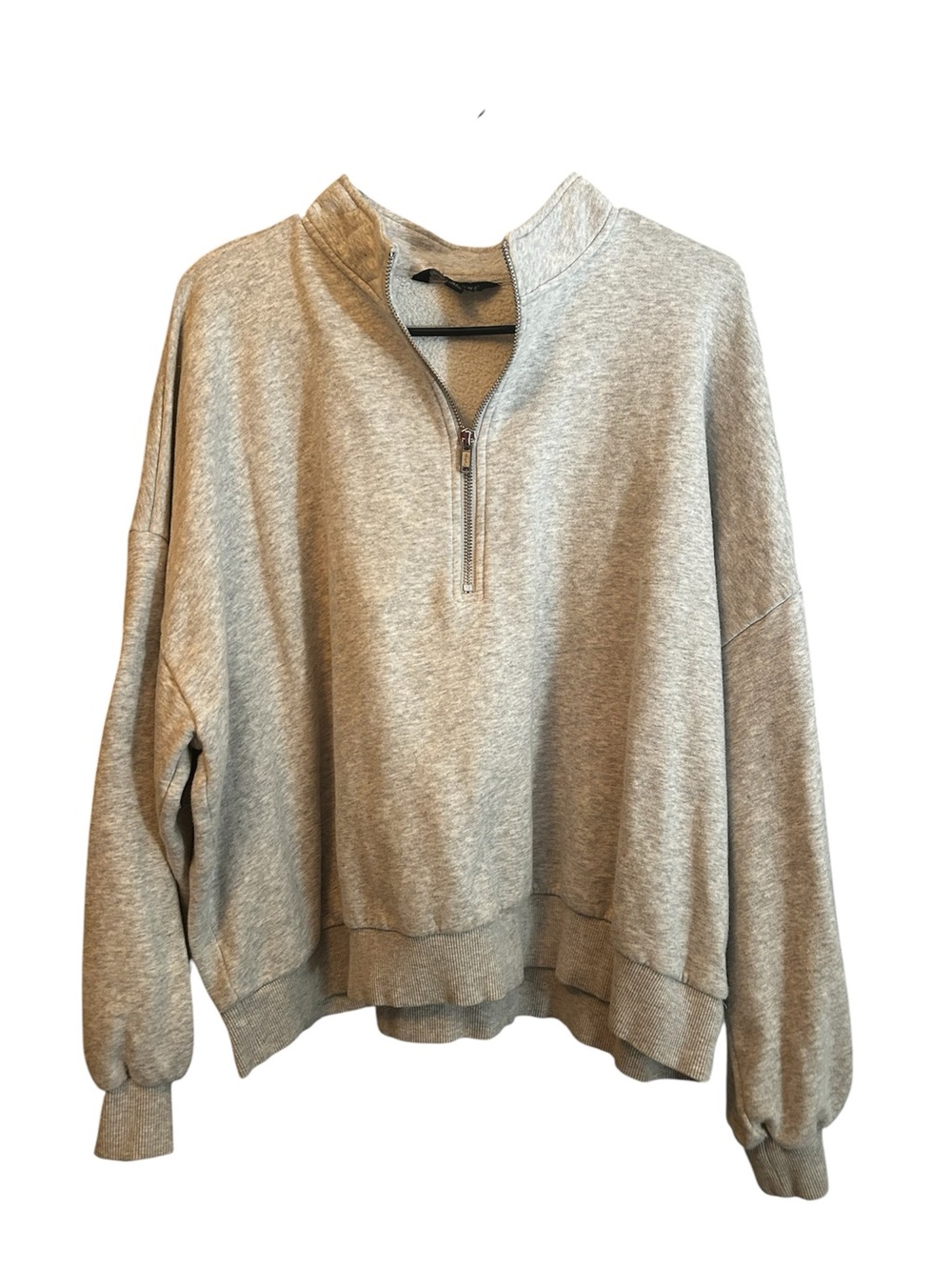 Banana Republic light grey quarter-zip pullover sweatshirt XL